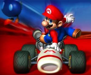пазл Super Mario Kart является гоночная игра